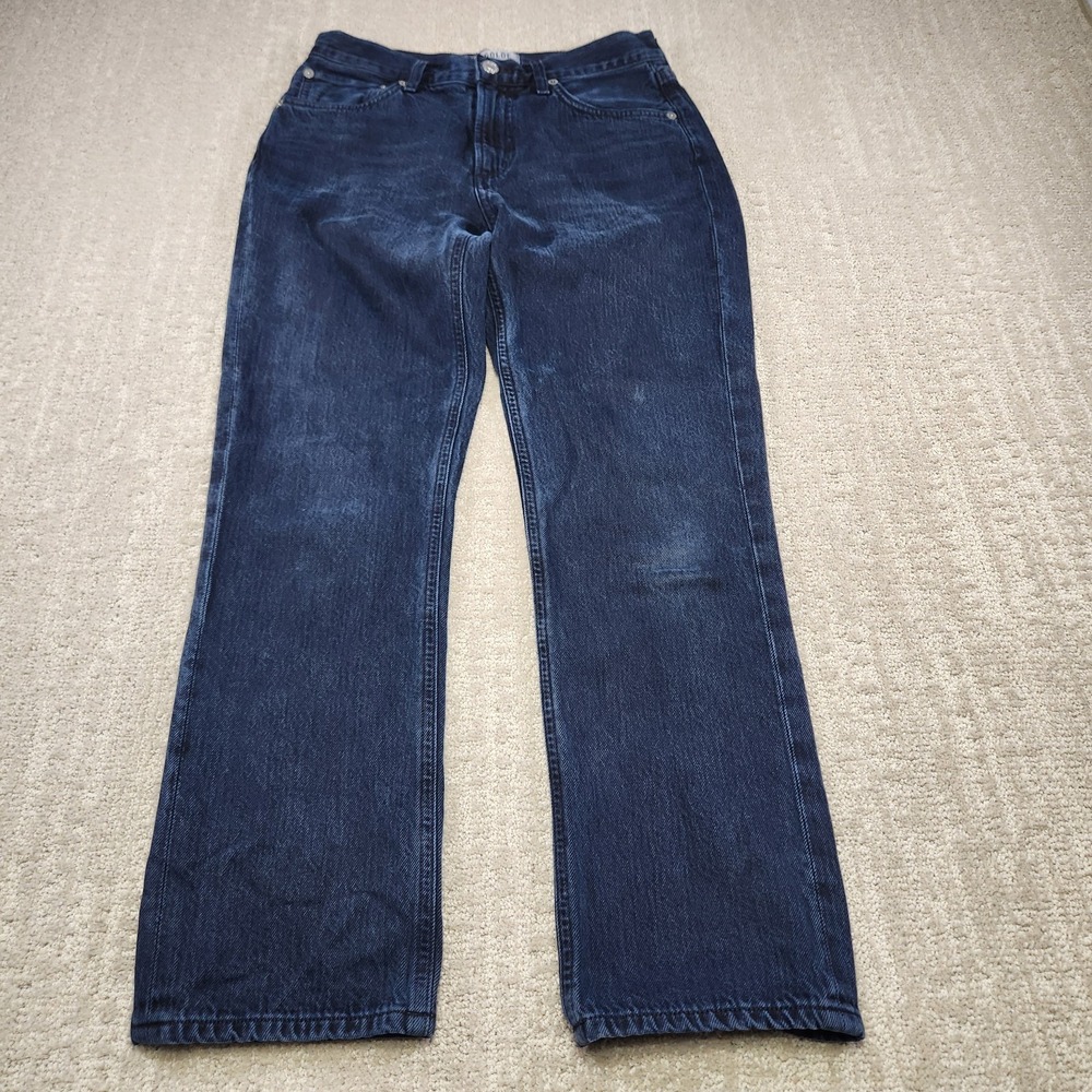 AGOLDE 90s Pinch Waist High Rise Straight Jeans Women 25 Indigo Blue Denim USA